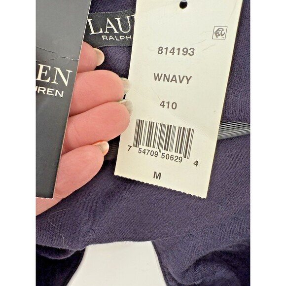 NEW W TAGS Black Label Ralph Lauren Navy Blue Shawl Collar Bath Robe Soft MEDIUM - Picture 13 of 16